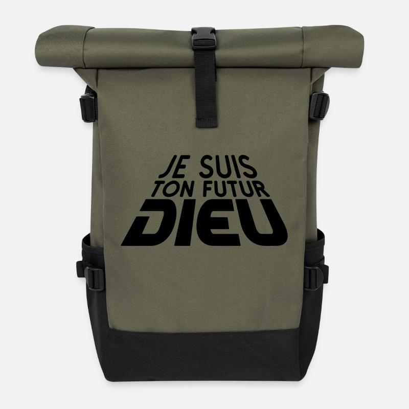 Futur Dieu 3D (1c) - Rolltop Rucksack - Olive/Schwarz