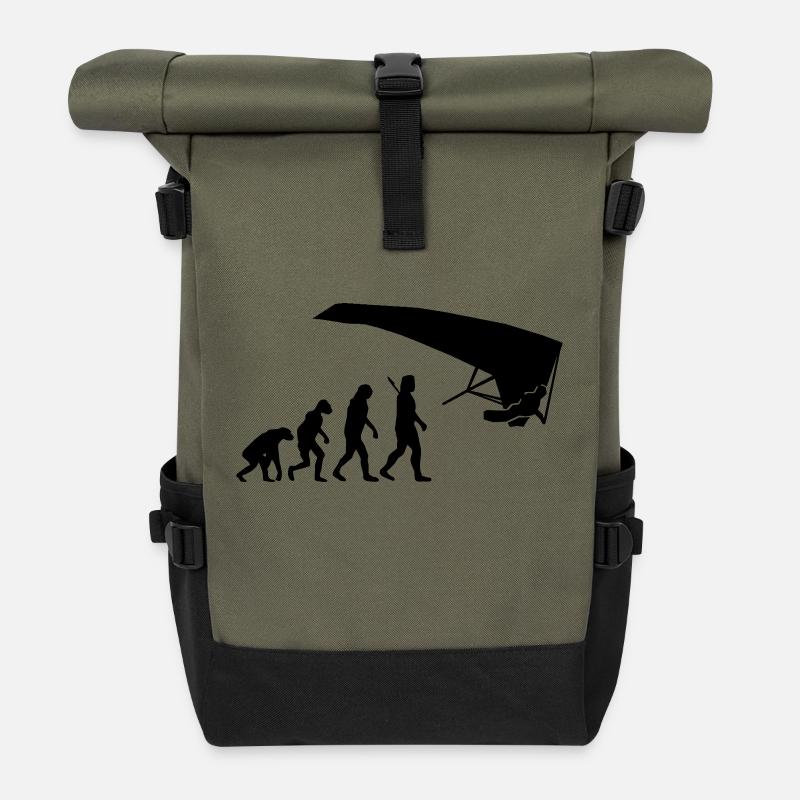Drachenfliegen - Rolltop Rucksack - Olive/Schwarz