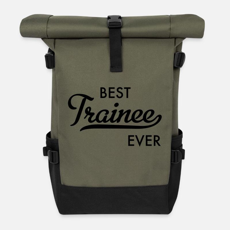 Stagiaire - Sac à dos roll top - olive/noir