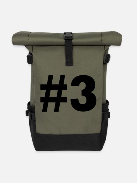 #3 - Rolltop Rucksack - Olive/Schwarz