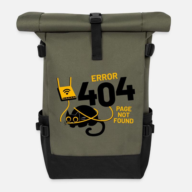 Fehler 404 Seite nicht gefunden - Rolltop Rucksack - Olive/Schwarz