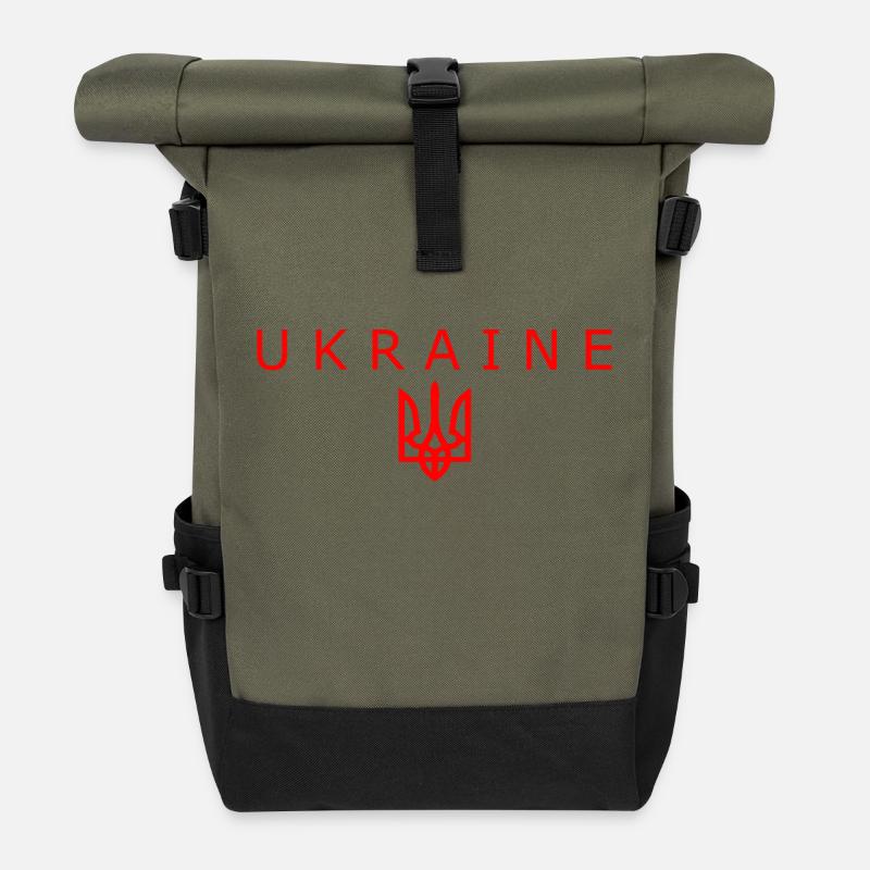 Ukraine - Rolltop Rucksack - Olive/Schwarz