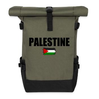 Palestine Palestine - Sac à dos roll top - olive/noir - Devant