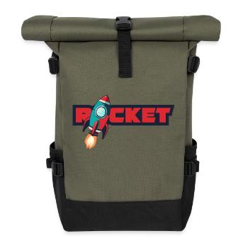rocket - Rolltop Rucksack - Olive/Schwarz - Vorne