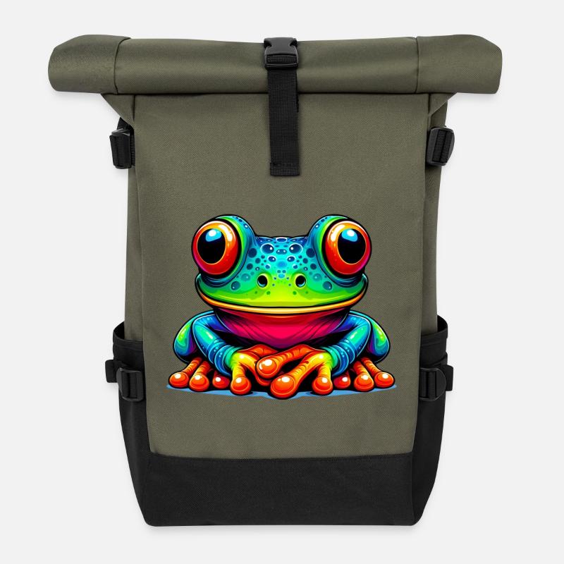 Frosch - Rolltop Rucksack - Olive/Schwarz