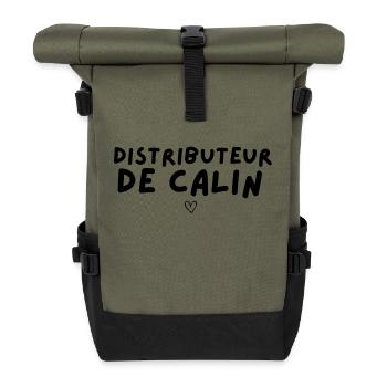 distributeur de calin - Sac à dos roll top - olive/noir - Devant