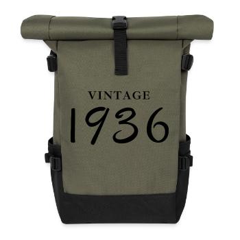 vintage 1936-Idée cadeau anniversaire - Sac à dos roll top - olive/noir - Devant