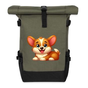 Corgi 2 - Roll Top Backpack - olive/black - Front