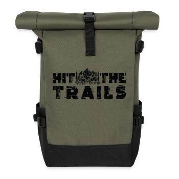 Trail Running Sport - Rolltop Rucksack - Olive/Schwarz - Vorne