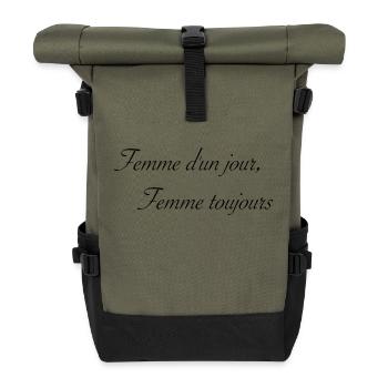 Femme d un jour - Sac à dos roll top - olive/noir - Devant