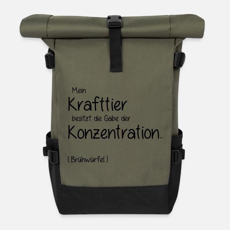 Krafttier - Rolltop Rucksack - Olive/Schwarz