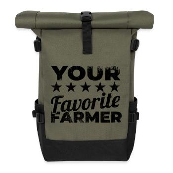 Bester Landwirt - Rolltop Rucksack - Olive/Schwarz - Vorne