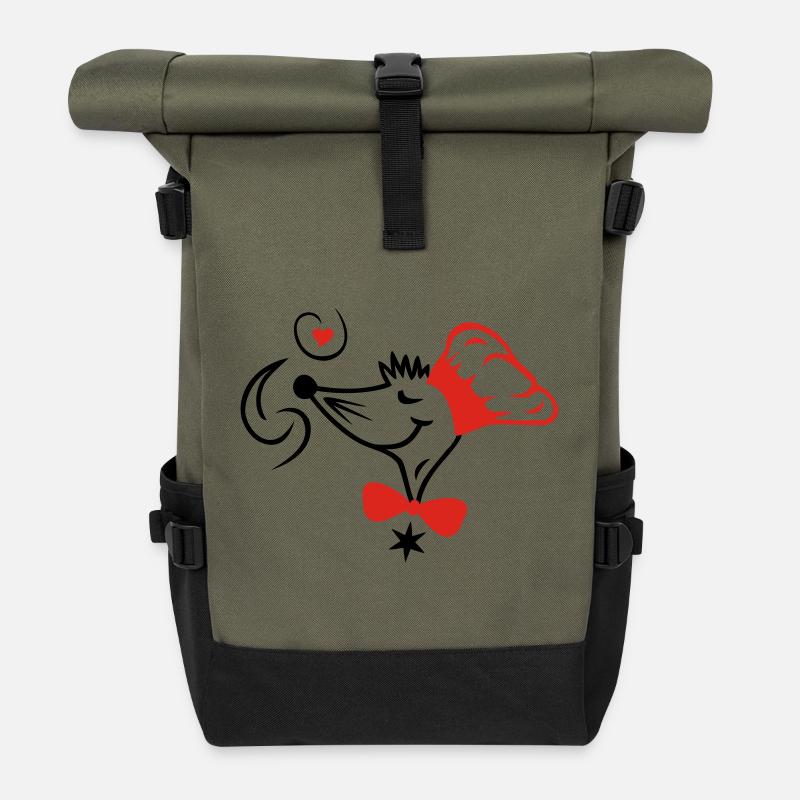 Sternekoch, backen, Koch - Rolltop Rucksack - Olive/Schwarz