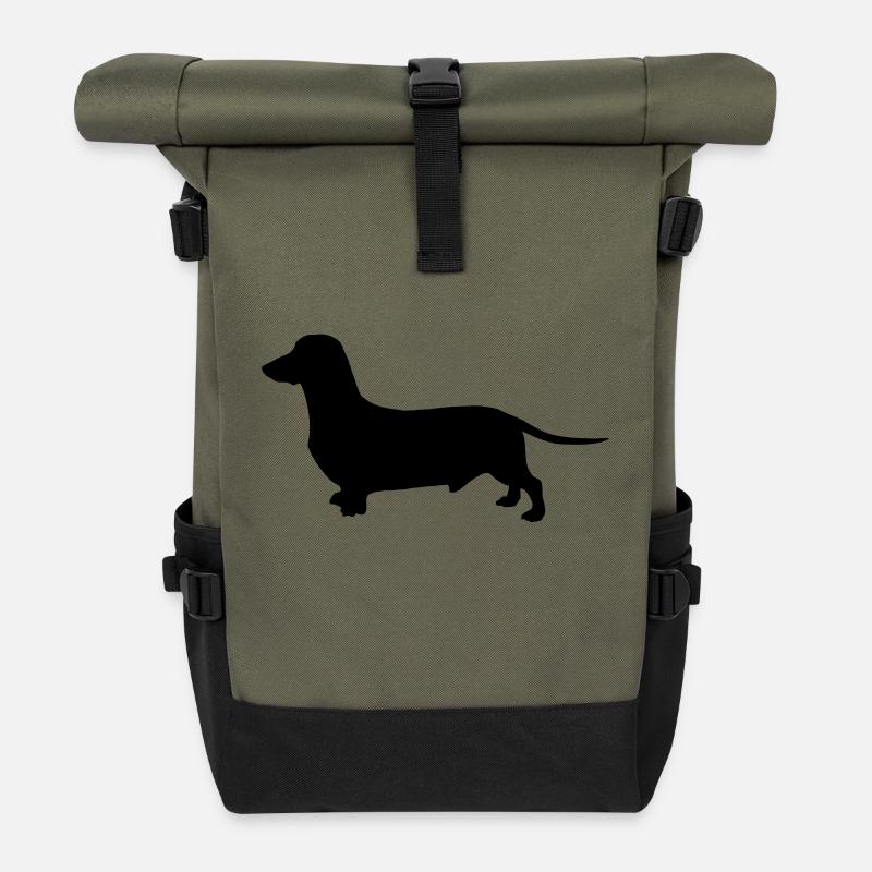dackel - Rolltop Rucksack - Olive/Schwarz