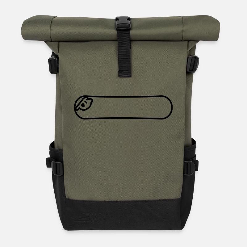 Snow boarder - Roll Top Backpack - olive/black
