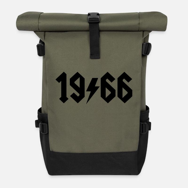 1966 - Roll Top Backpack - olive/black