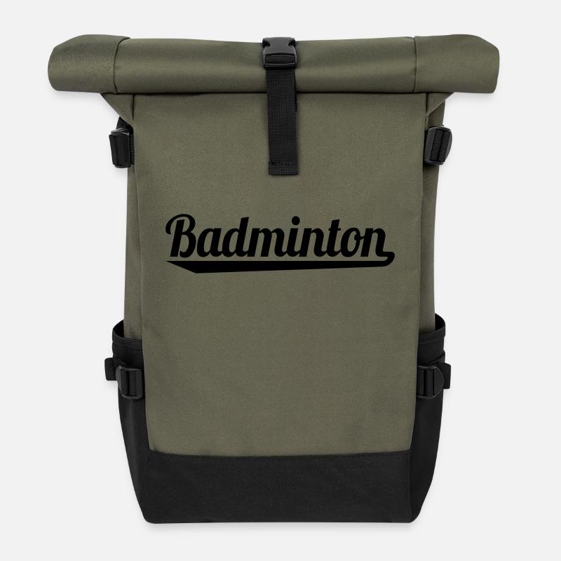 badminton - Rolltop Rucksack - Olive/Schwarz