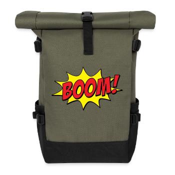 BOOM! comic - Roll Top Backpack - olive/black - Front