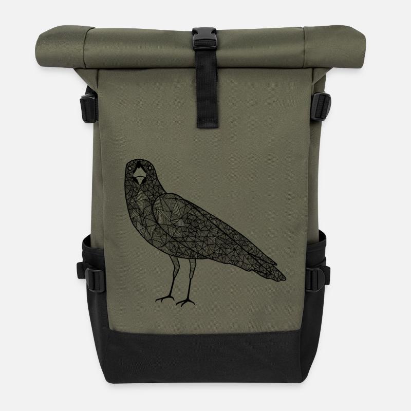 Die Krähe - Rolltop Rucksack - Olive/Schwarz