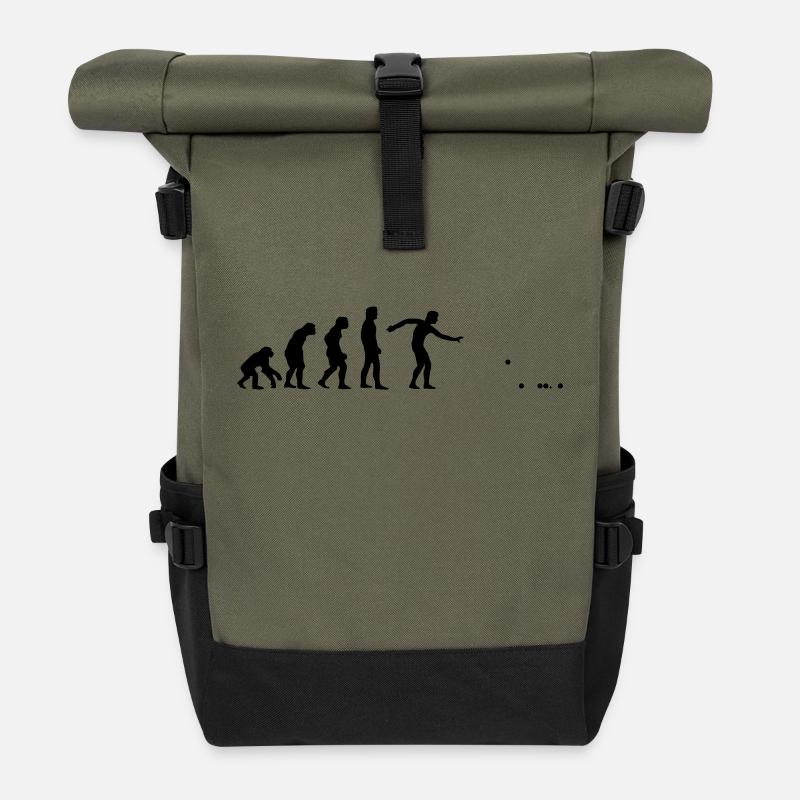 petanque - Sac à dos roll top - olive/noir