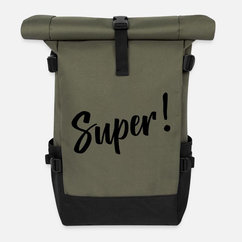 great - Roll Top Backpack - olive/black