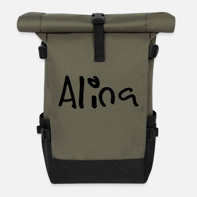 alina - Rolltop Rucksack - Olive/Schwarz