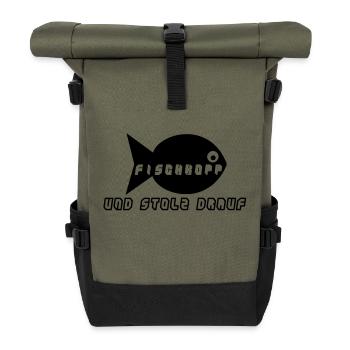Fischkopp - Rolltop Rucksack - Olive/Schwarz - Vorne