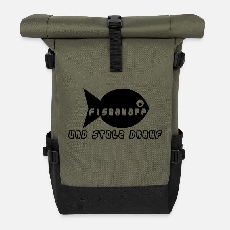 Fischkopp - Rolltop Rucksack - Olive/Schwarz