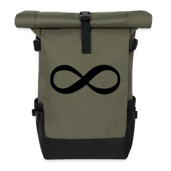 unendlich - Rolltop Rucksack - Olive/Schwarz - Vorne