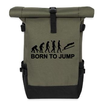 Skispringen - Rolltop Rucksack - Olive/Schwarz - Vorne
