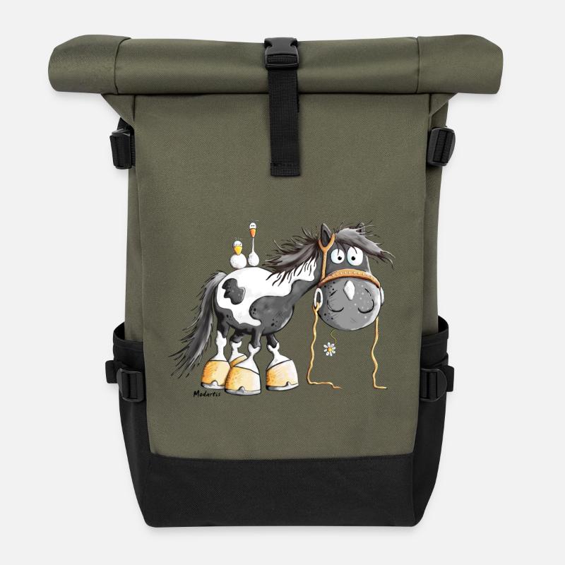 Mignon Pinto - Sac à dos roll top - olive/noir