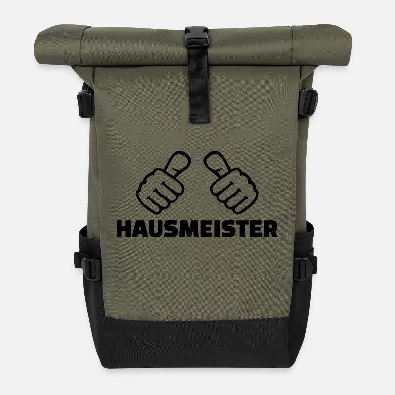 Hausmeister - Rolltop Rucksack - Olive/Schwarz