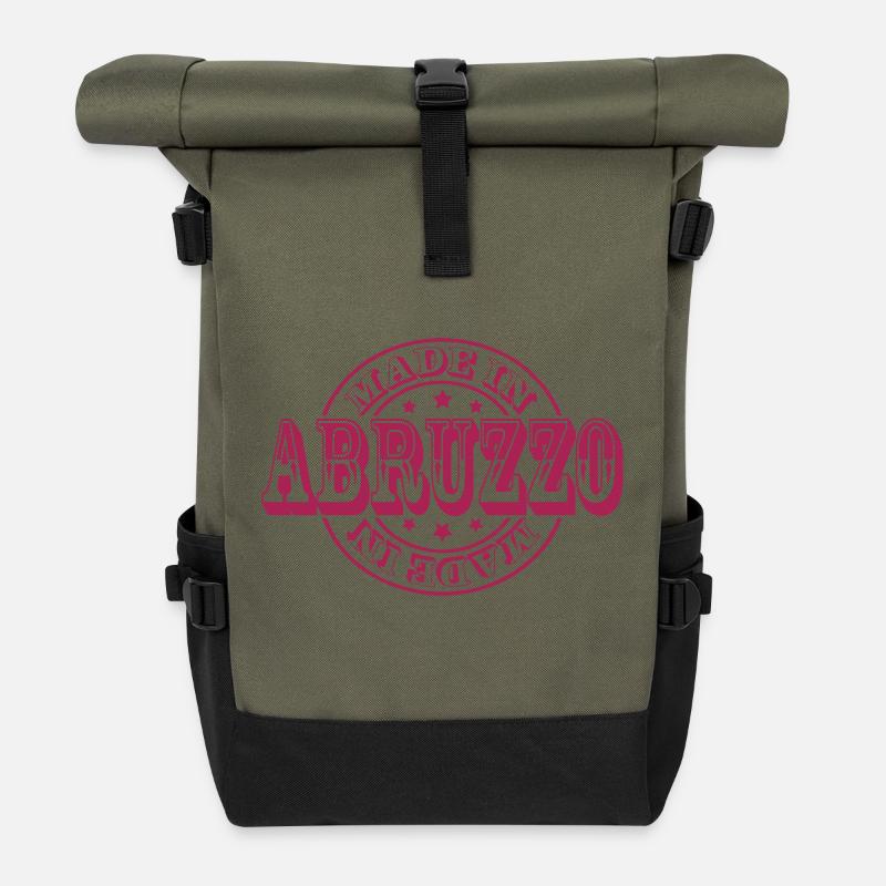 Made in Abruzzo m1k2 - Sac à dos roll top - olive/noir
