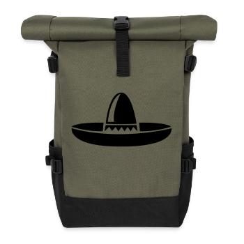 mexico_hut - Rolltop Rucksack - Olive/Schwarz - Vorne