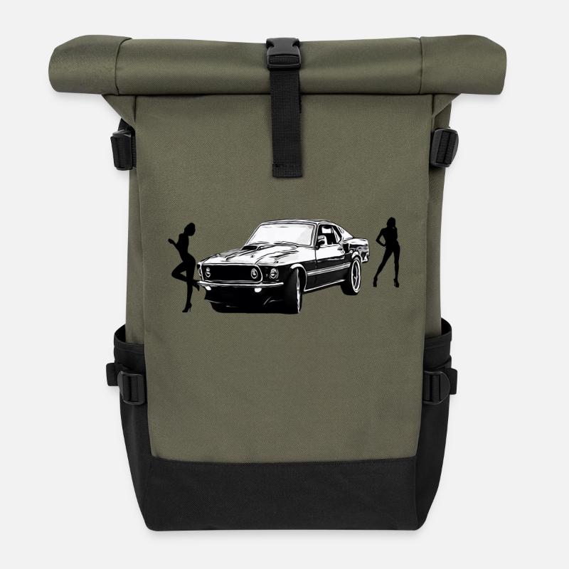 Auto - Rolltop Rucksack - Olive/Schwarz