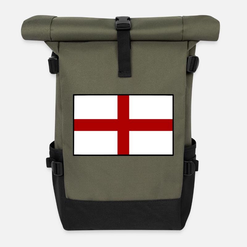 England - Roll Top Backpack - olive/black