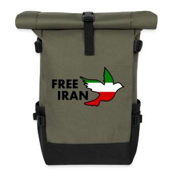Free iran - Rolltop Rucksack - Olive/Schwarz - Vorne