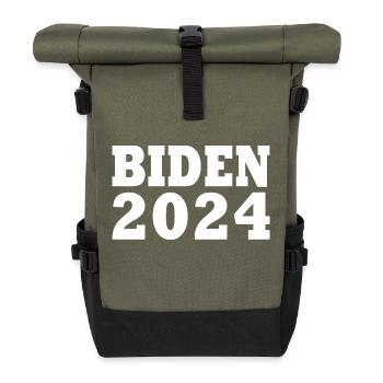 Joe biden 2024 - Roll Top Backpack - olive/black - Front