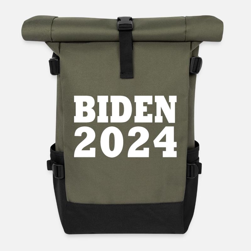 Joe biden 2024 - Rolltop Rucksack - Olive/Schwarz