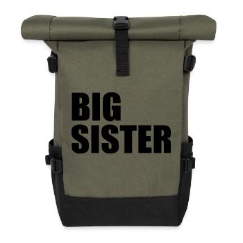 Big sister - Roll Top Backpack - olive/black - Front