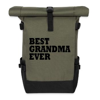 Best grandma ever - Rolltop Rucksack - Olive/Schwarz - Vorne