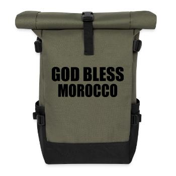 God bless morocco - Roll Top Backpack - olive/black - Front