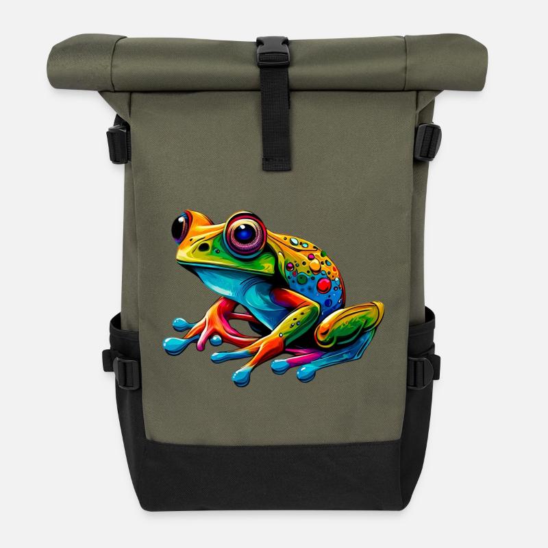 Frosch - Rolltop Rucksack - Olive/Schwarz
