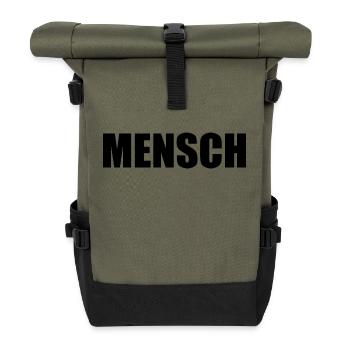 Mensch - Rolltop Rucksack - Olive/Schwarz - Vorne