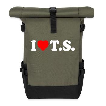 I love ts - Rolltop Rucksack - Olive/Schwarz - Vorne