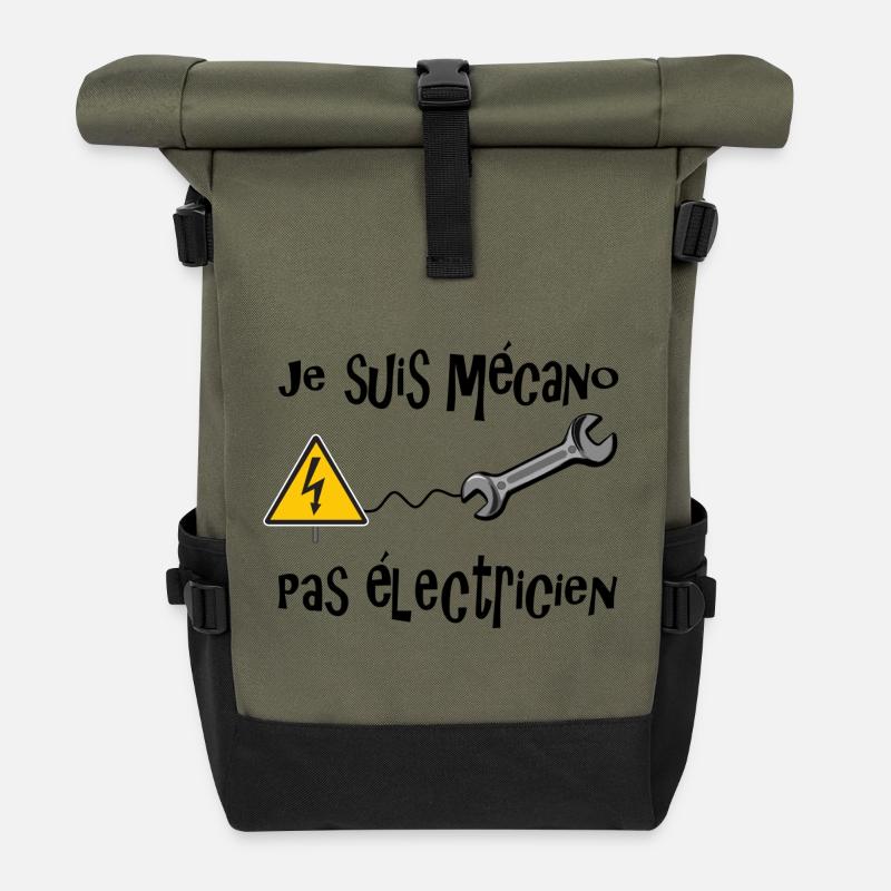 Mécanicien - Sac à dos roll top - olive/noir