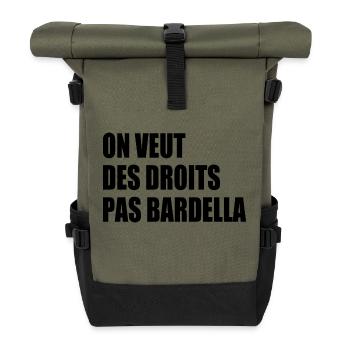 on veut des droits pas bardella - Sac à dos roll top - olive/noir - Devant