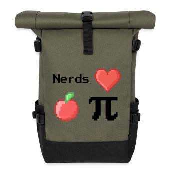 Les nerds adorent Apple Pi Pi Dictons Math S Pixel - Sac à dos roll top - olive/noir - Devant