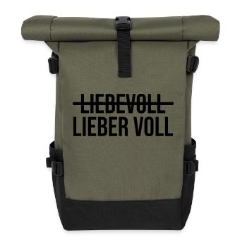Funny Saying Picture Funny Humor Gift Idea - Roll Top Backpack - olive/black - Front