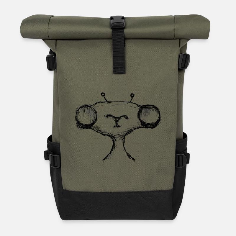 Alien - Roll Top Backpack - olive/black